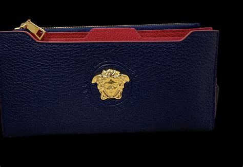 versace palazzo calf wallet|Versace card holder.